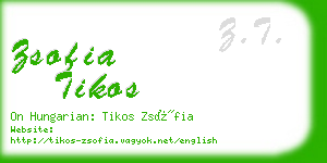 zsofia tikos business card